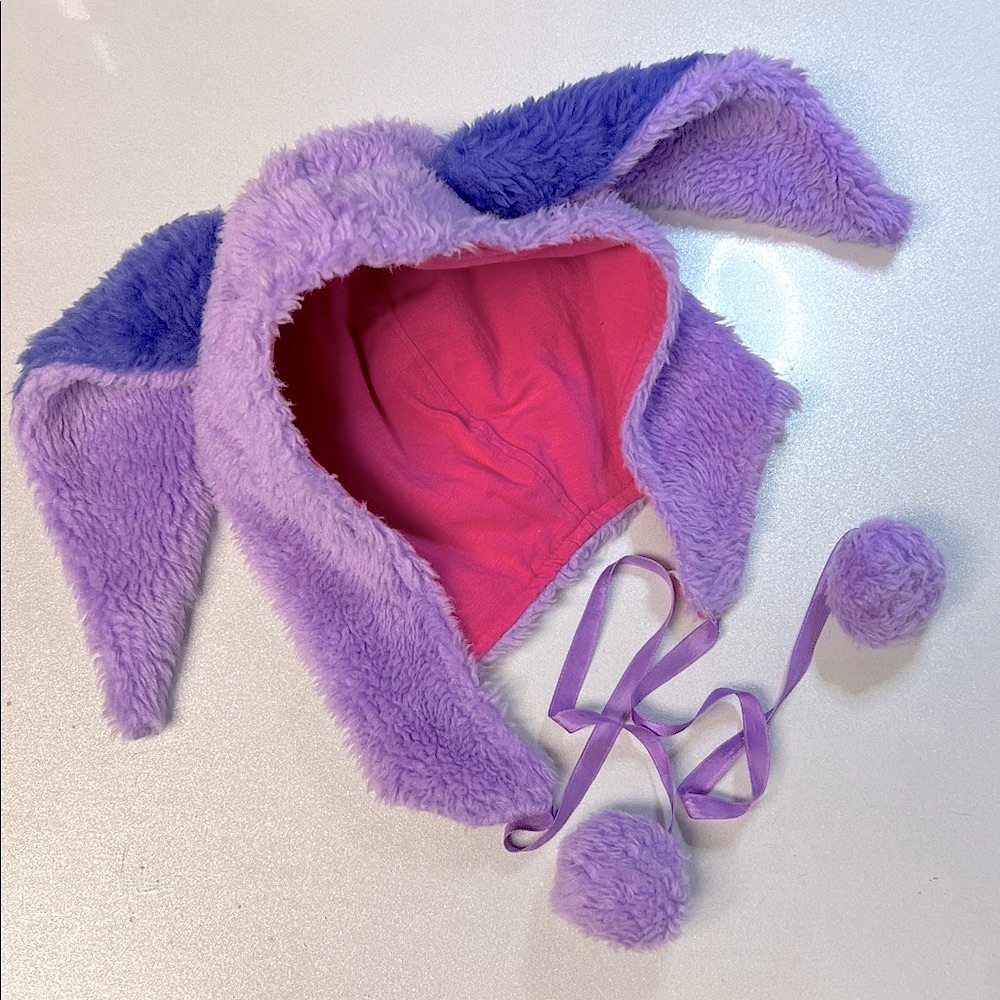 Lop-Eared Bunny Plush Fur Y2K Character Hat Adult GUC - Picture 2 of 9